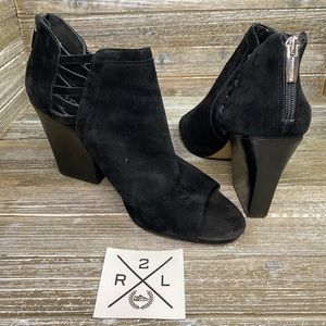Vince Camuto Kassa Suede Opened Toe Booties